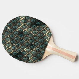 Blåaktig grått-mutation, under mörk spot i linjer pingisracket