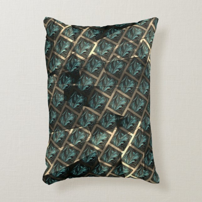 Blåaktig grått-mutation, under mörk spot i linjer prydnadskudde (Framsidan(Vertikal))