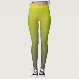 Blåaktig Gul Gradient Leggings