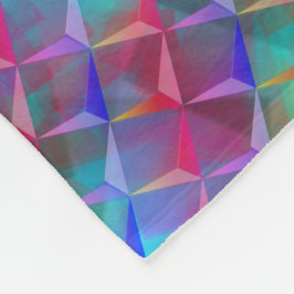 Blåaktig nedfläckad och trianglar för 3D eller ros Fleecefilt