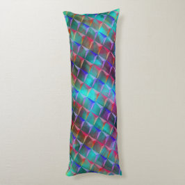 Blåaktig nedfläckad och trianglar för 3D eller ros Kroppskudde