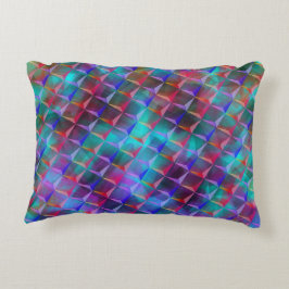 Blåaktig nedfläckad och trianglar för 3D eller ros Prydnadskudde