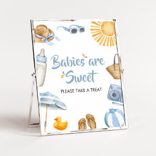 Blåaktig Spädbarn för babyskor i Stänk är sötad Poster