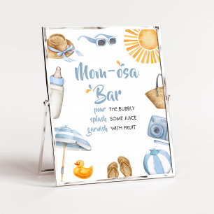 Blåaktig Stänk-babyskor Mamma Osa Pub Poster