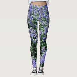 Blåaktiga Blommigt Leggings
