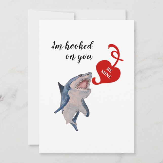 Blåaktiga Valentineser Julkort (Framsida)