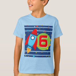Blååldrad Rocket Frakt Rymden Birthday Shirt T