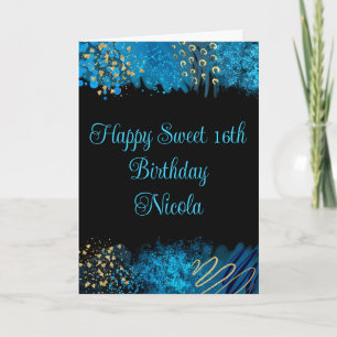 Blåalkohol Bläck Sweet 16 Kort