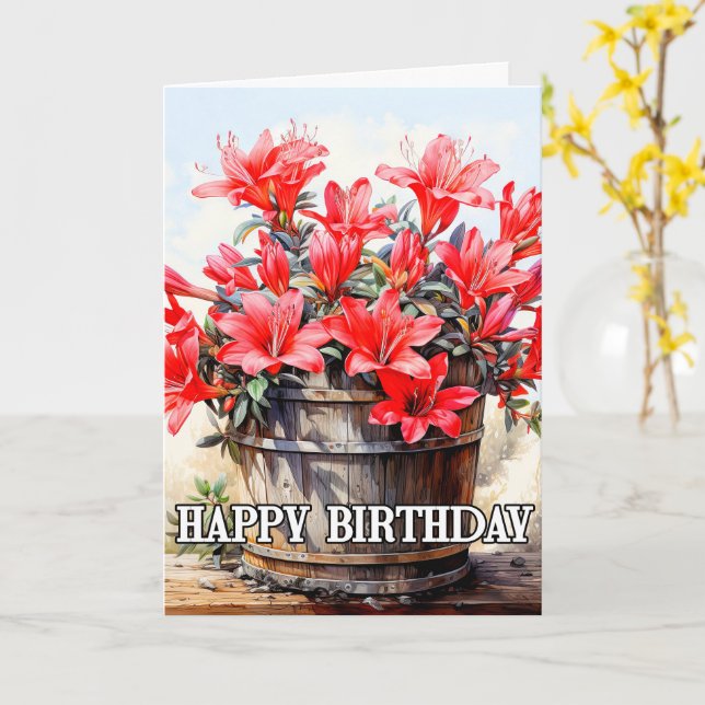 Blåande vacker Lily Flower Illustration Kort (Gul blomma)