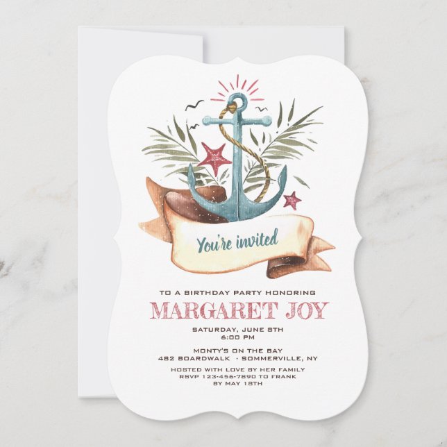 Blåankarinbjudan Inbjudningar (Framsida)