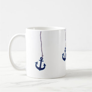 Blåankarpunkt i flottan kaffemugg