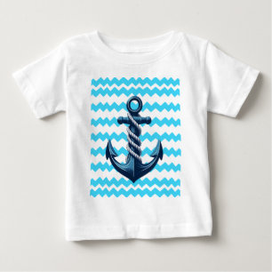 Blåankarpunkt med blå vinkar t shirt
