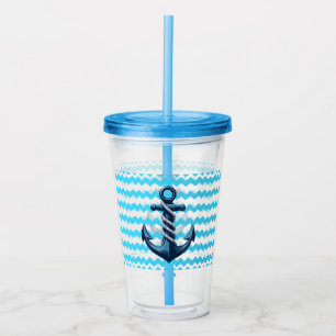 Blåankarpunkt med blå vinkar take away mugg