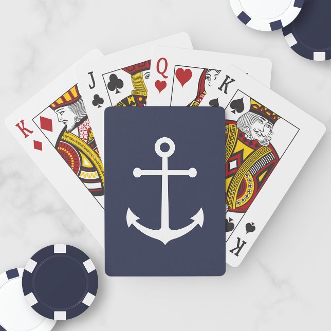 Blåankor för sjöflottan casinokort (Skapare uppladdad)