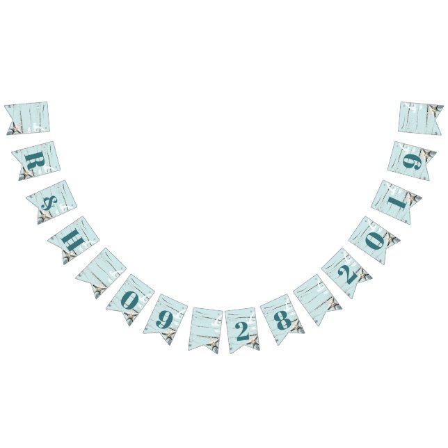 Blåårdsbröllop med marintropiska akvarier vimplar (Alla)