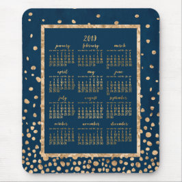Blåårskalender 2019 Mus mattor Guld confetti Musmatta