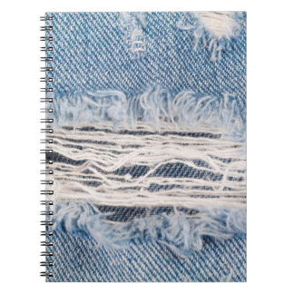 Blåavlade jeans, Struktur avrivna jeans baksida Anteckningsbok