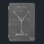 Blåavtryck av svart och vitt martinistiskt glas iPad mini skydd<br><div class="desc">Black & White Martini Glass Blueprint. Konstnär: Ethan Harper. Bild-ID: 106174Z.</div>
