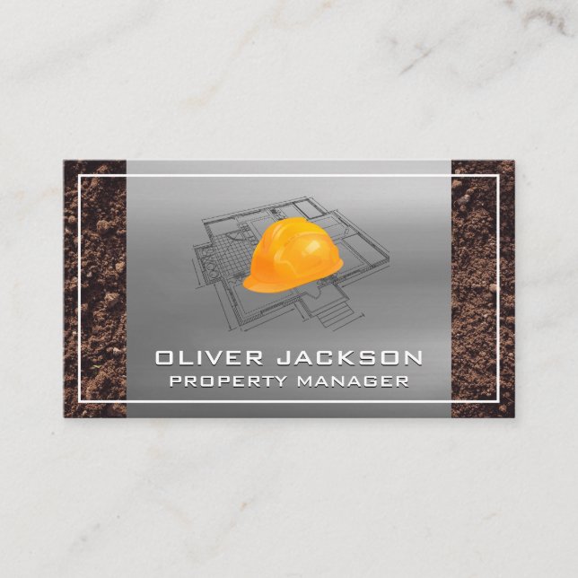 Blåavtryck | Hardhat Visitkort (Framsida)