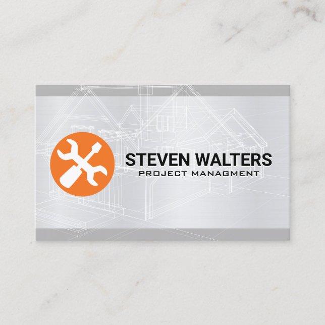 Blåavtryck | Maskinvara Verktyg Visitkort (Framsida)