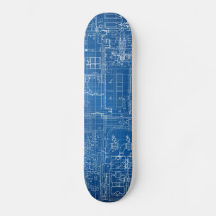 Blåavtryck Mini Skateboard Bräda 18,5 Cm