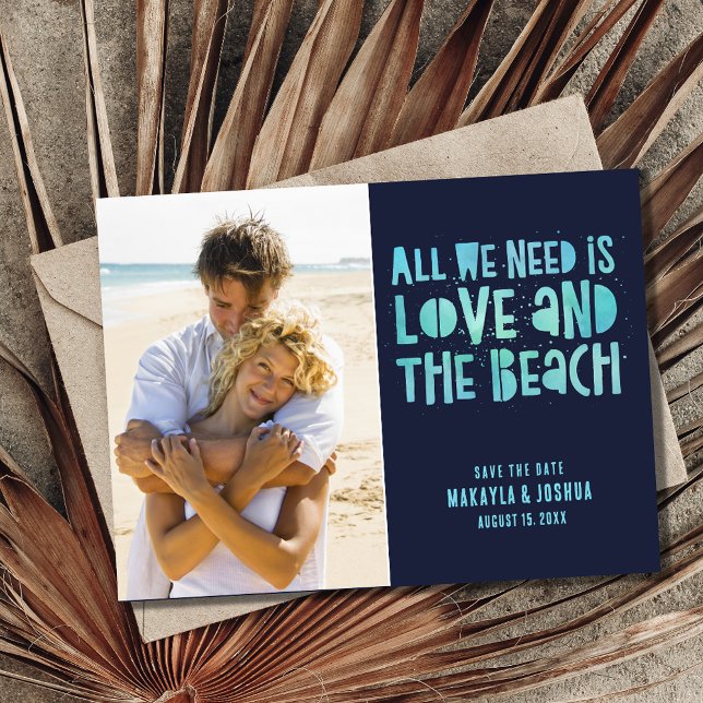 Blåbachsbröllop Spara datumet Meddelande Vykort (Skapare uppladdad)