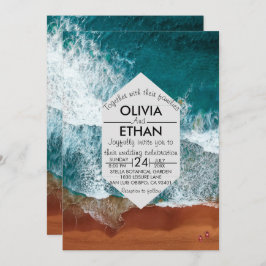 Blåbäddsinbjudan till kustbröllop i klassflottan inbjudningar