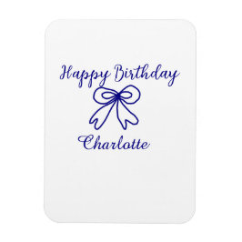 Blåbåge CUTIE ADD NAMN BABY grattis på födelsedage Magnet