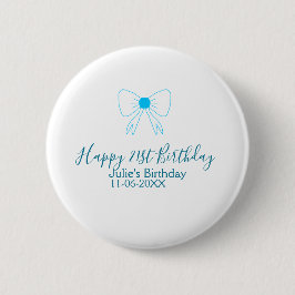 Blåbåge lycklig 21:a födelsedag namn dejt flicksny knapp