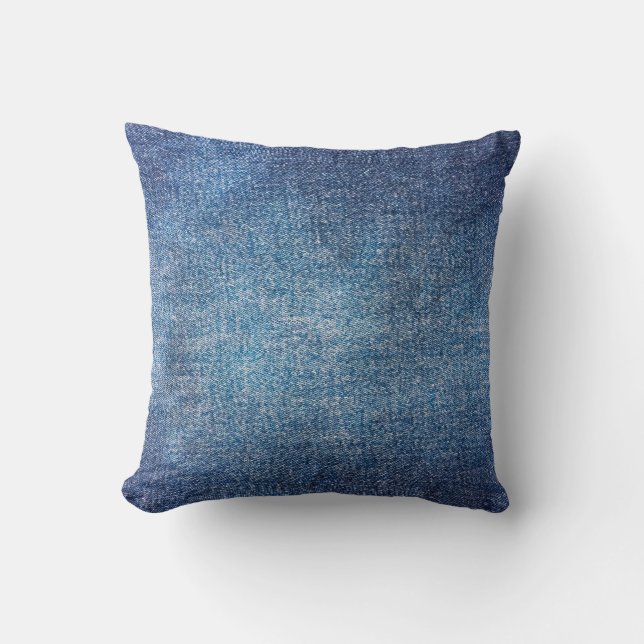 Blåbakgrund, struktur-bakgrund, denim jeans. D Kudde (Framsida)