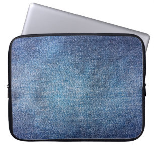 Blåbakgrund, struktur-bakgrund, denim jeans. D Laptop Fodral