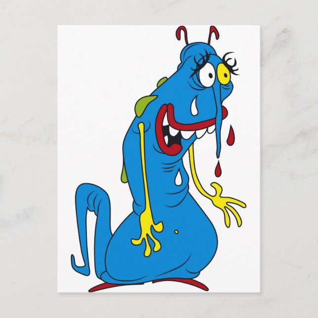 Blåbakterier Vykort (Framsida)