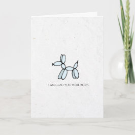 Blåballong hund Grattis på födelsedagen Helgkort