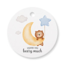 Blåballongen nalle Måne och Stars Blue Birthday