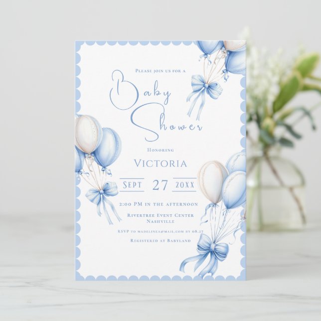 Blåballongens pojkvän - inbjudan (Stående Fram)