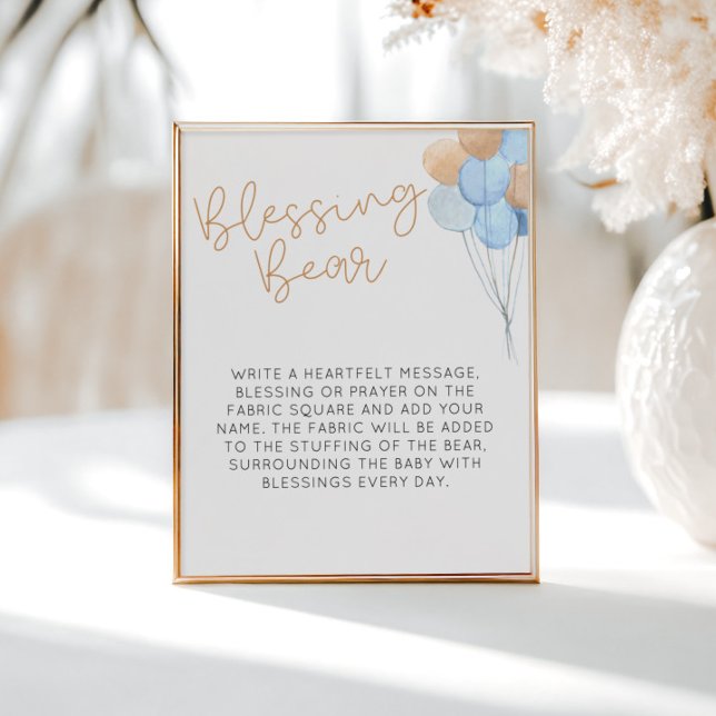 Blåballonger Blating Bear Poster (Skapare uppladdad)