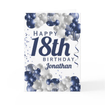 Blåballonger för 18:e födelsedag