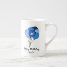 Blåballonger från 30års födelsedag