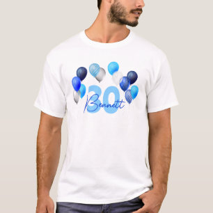 Blåballonger från födelsedagen t shirt