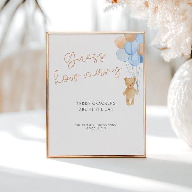 Blåballonger gissar hur många poster (Skapare uppladdad)