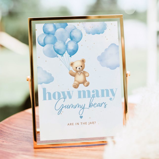 Blåballonger Hur många gummibjörnar i burk Poster (Skapare uppladdad)