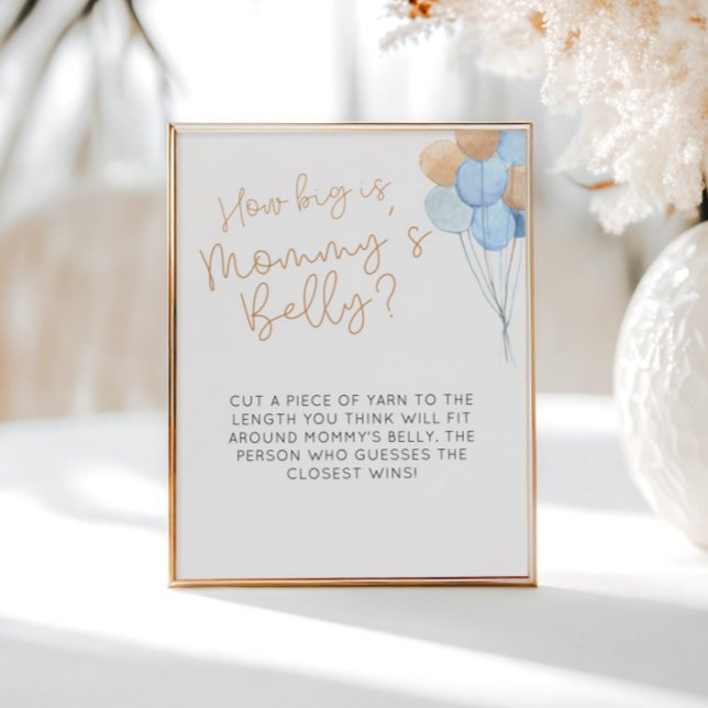 Blåballonger hur stor är Mamma Belly signerar Poster (Skapare uppladdad)