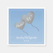 Blåballongnapkin, 80-årsdag