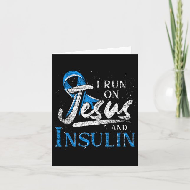 Blåbältet i Springa om Jesus och insulindiabetes A Kort (Framsida)