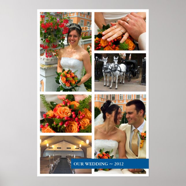 Blåband 6 multifotokollage-minnen - keepé poster (Framsidan)