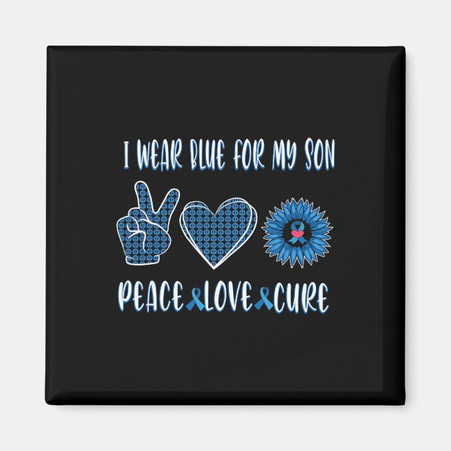 Blåband till min son, uppmärksamheten för diabetes magnet (Framsidan)