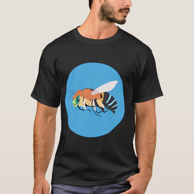 Blåbandad bin t shirt (Framsida)