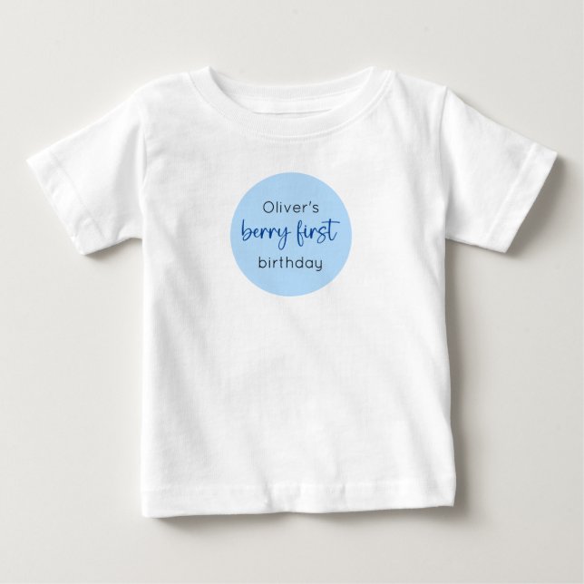Blåbär 1:a födelsedag Berry T Shirt (Framsida)