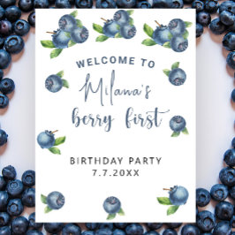 Blåbär 1:a födelsedag Party | Berry First Poster