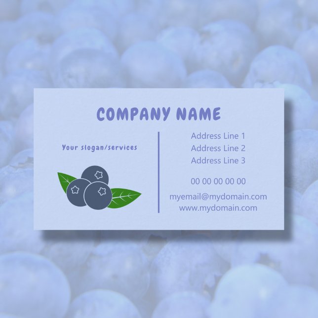Blåbär, Affärskort Visitkort (Blueberry Business Card)